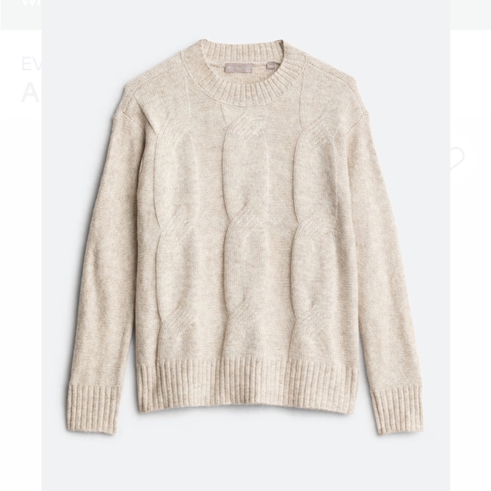Evolution by Cyrus Cream Cable Knit Sweater Women’s XL Soft Chunky Pullover